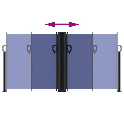 vidaXL Retractable Side Awning Blue 120x1000 cm
