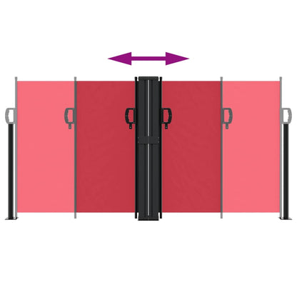 vidaXL Retractable Side Awning Red 120x1000 cm