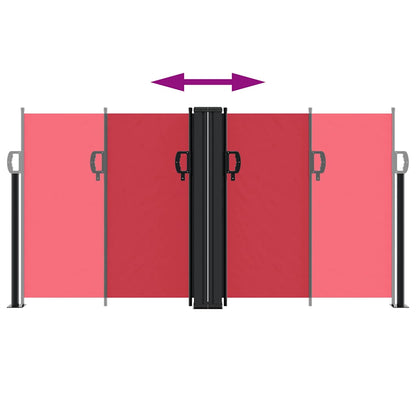 vidaXL Retractable Side Awning Red 120x1000 cm