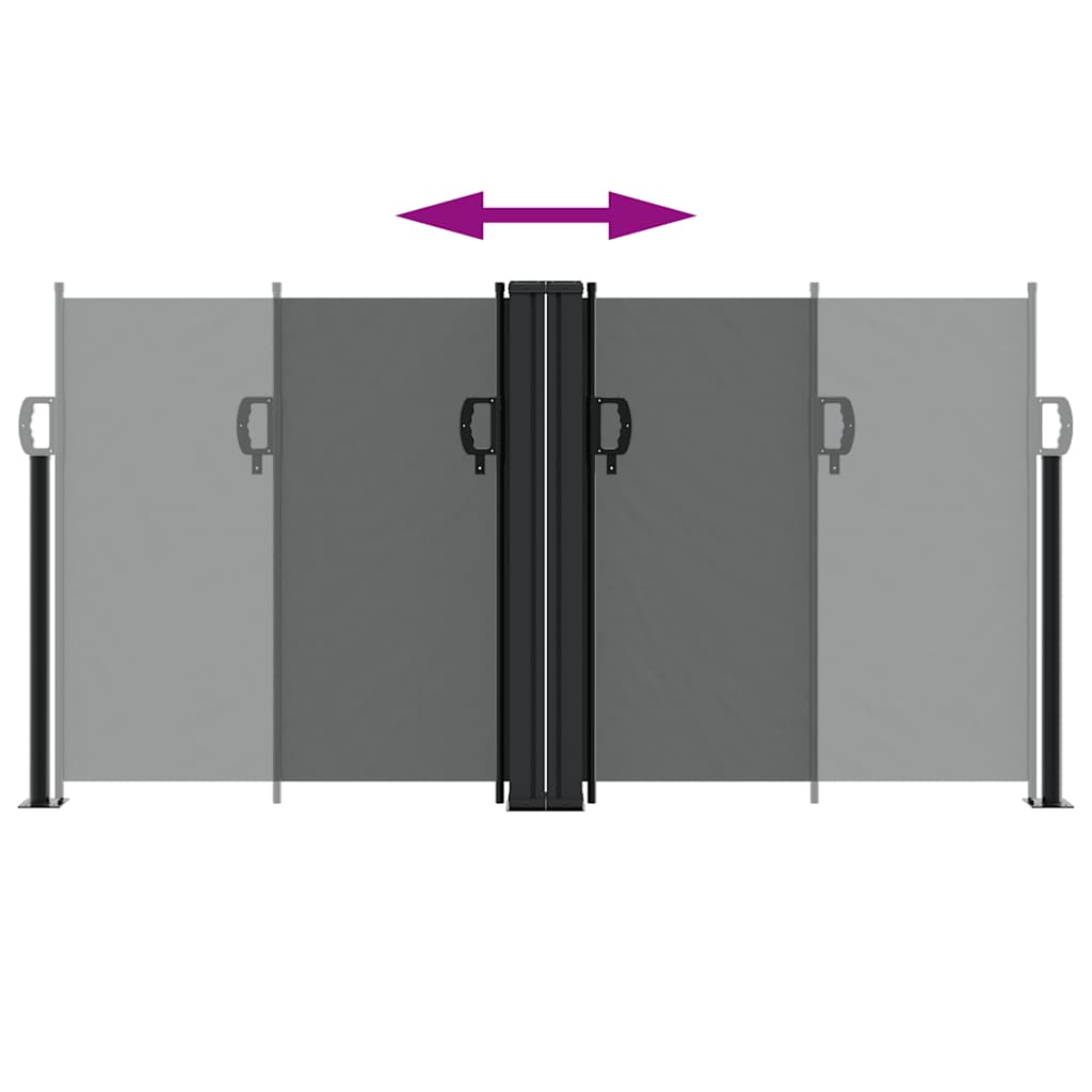 vidaXL Retractable Side Awning Anthracite 120x1000 cm