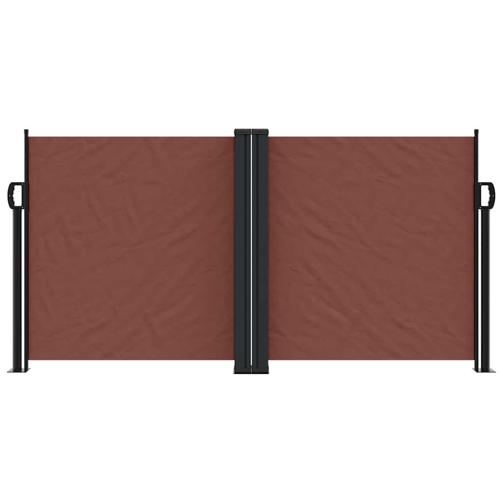 vidaXL Retractable Side Awning Brown 120x1000 cm
