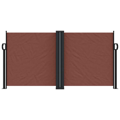 vidaXL Retractable Side Awning Brown 120x1000 cm
