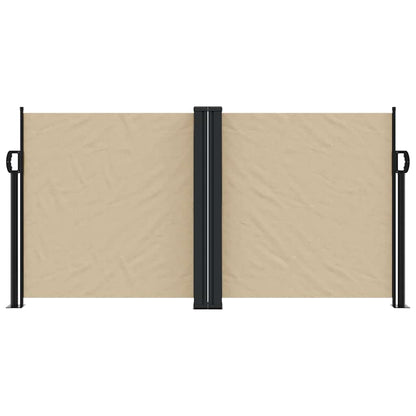 vidaXL Retractable Side Awning Beige 120x1000 cm
