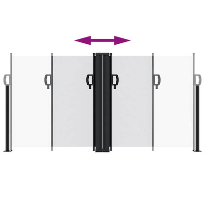 vidaXL Retractable Side Awning White 120x1000 cm