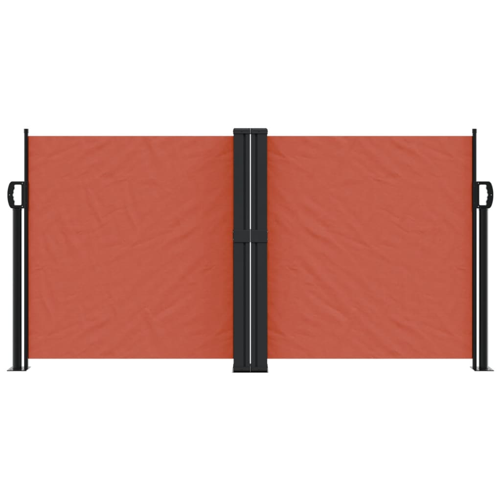 vidaXL Retractable Side Awning Terracotta 120x1000 cm