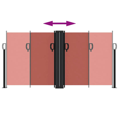 vidaXL Retractable Side Awning Terracotta 120x1000 cm