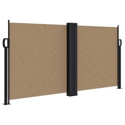 vidaXL Retractable Side Awning Taupe 120x1000 cm