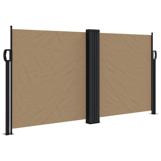 vidaXL Retractable Side Awning Taupe 120x1000 cm