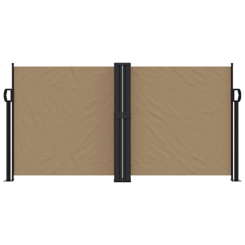 vidaXL Retractable Side Awning Taupe 120x1000 cm