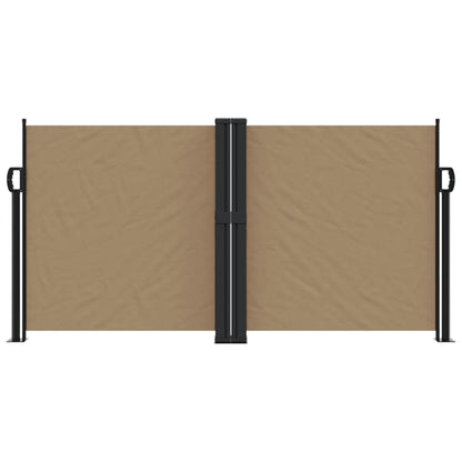 vidaXL Retractable Side Awning Taupe 120x1000 cm