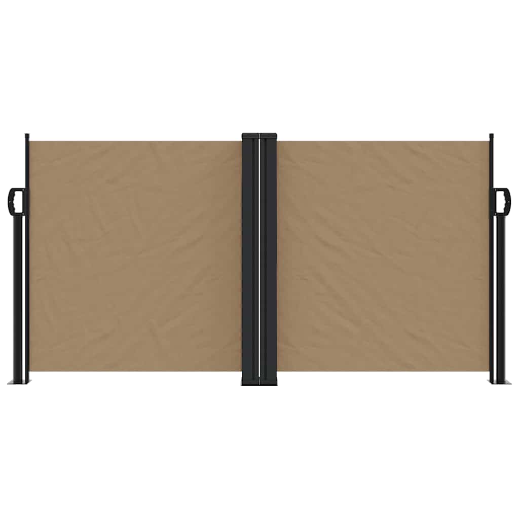 vidaXL Retractable Side Awning Taupe 120x1000 cm