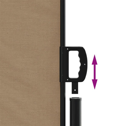vidaXL Retractable Side Awning Taupe 120x1000 cm