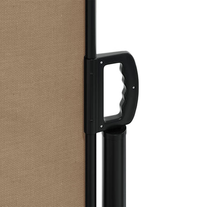 vidaXL Retractable Side Awning Taupe 120x1000 cm