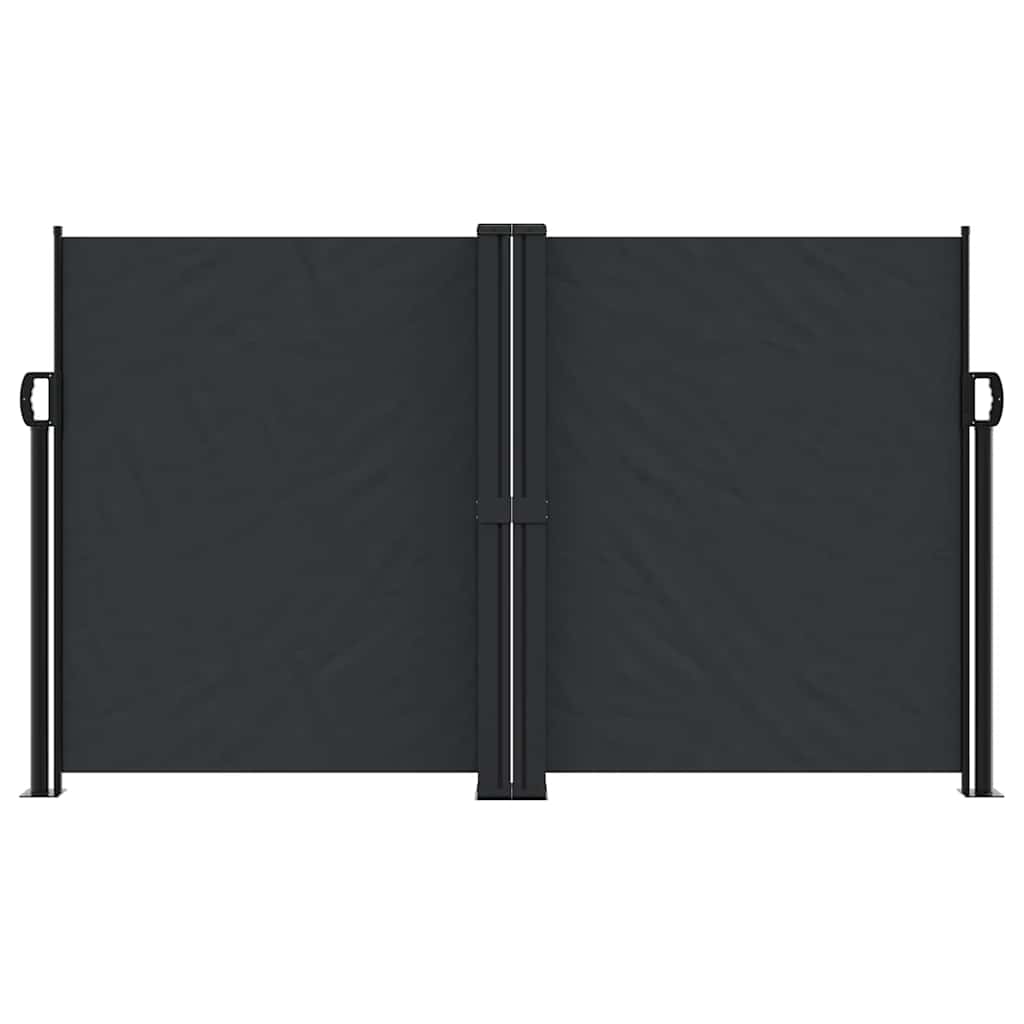 vidaXL Retractable Side Awning Black 140x1000 cm