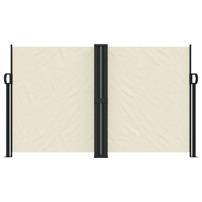 vidaXL Retractable Side Awning Cream 140x1000 cm