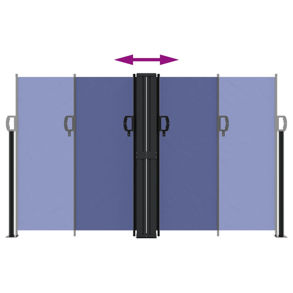 vidaXL Retractable Side Awning Blue 140x1000 cm