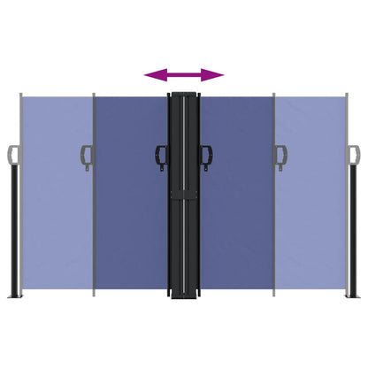 vidaXL Retractable Side Awning Blue 140x1000 cm