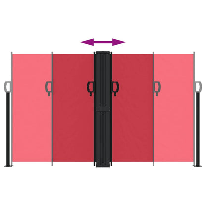 vidaXL Retractable Side Awning Red 140x1000 cm