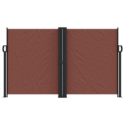 vidaXL Retractable Side Awning Brown 140x1000 cm