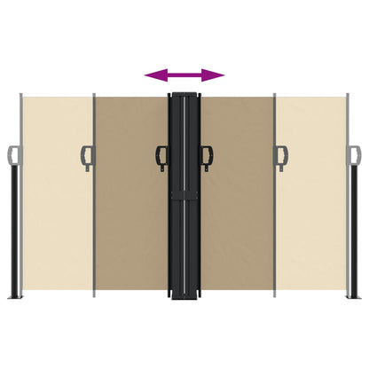 vidaXL Retractable Side Awning Beige 140x1000 cm