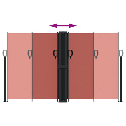 vidaXL Retractable Side Awning Terracotta 140x1000 cm