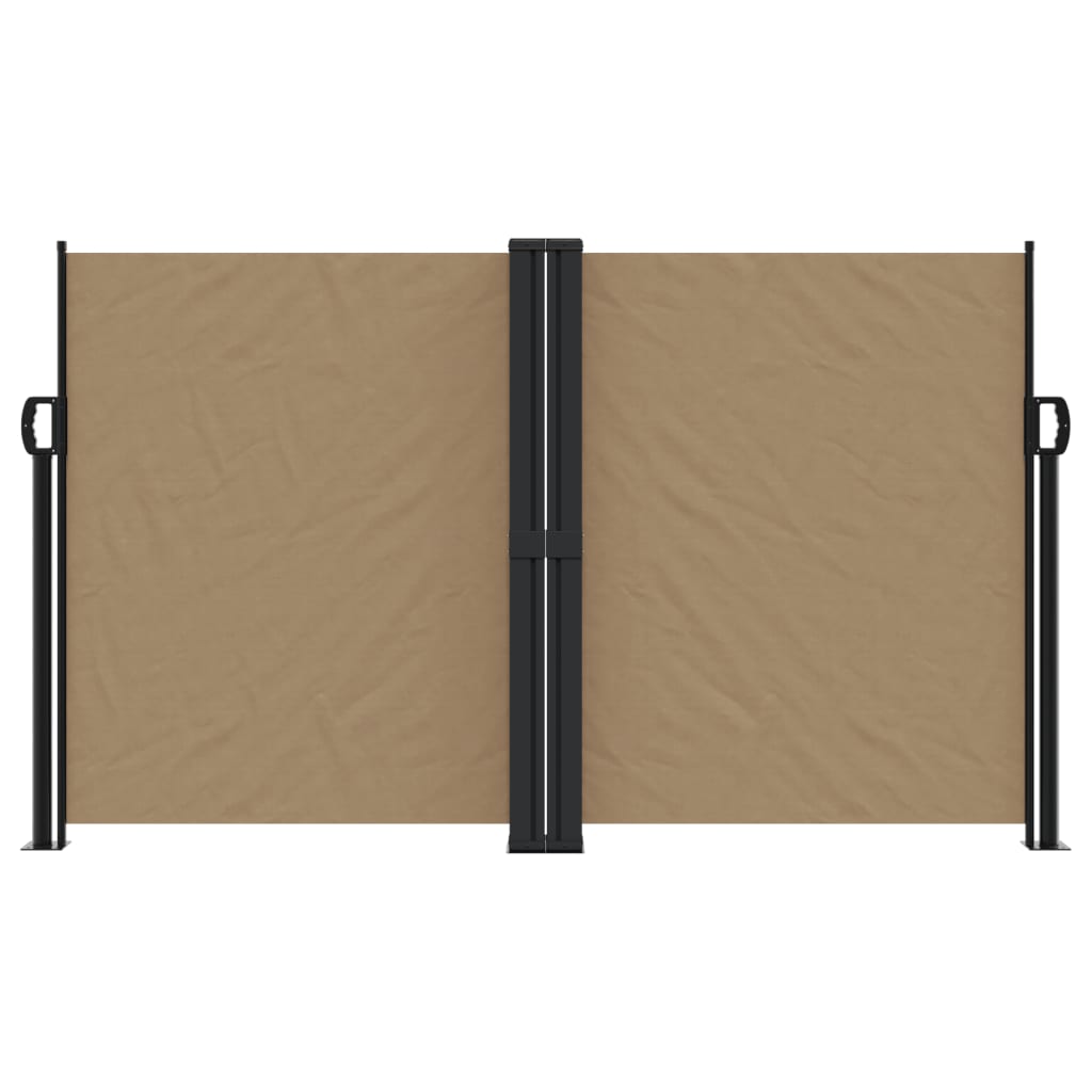 vidaXL Retractable Side Awning Taupe 140x1000 cm