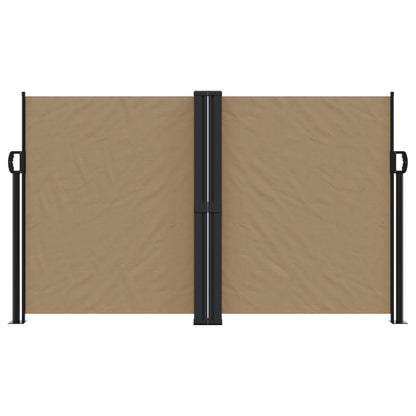 vidaXL Retractable Side Awning Taupe 140x1000 cm