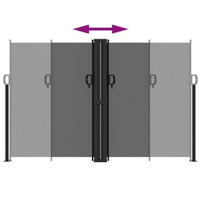 vidaXL Retractable Side Awning Black 160x1000 cm