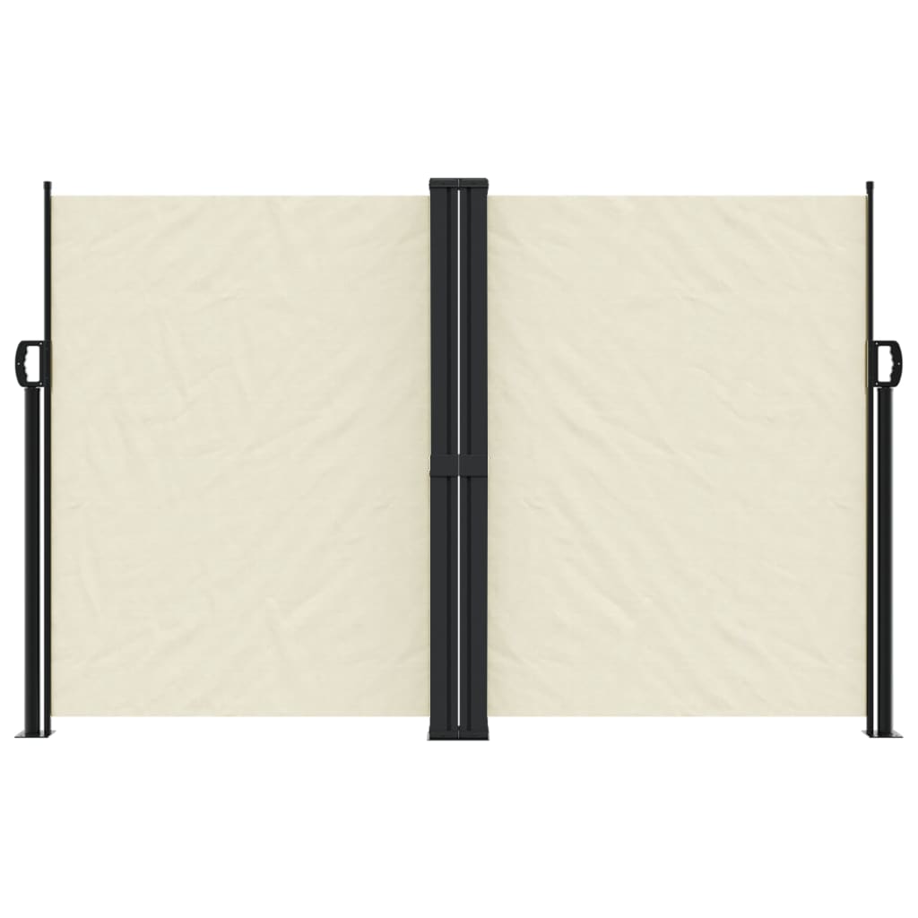 vidaXL Retractable Side Awning Cream 160x1000 cm