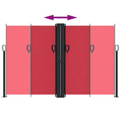 vidaXL Retractable Side Awning Red 160x1000 cm