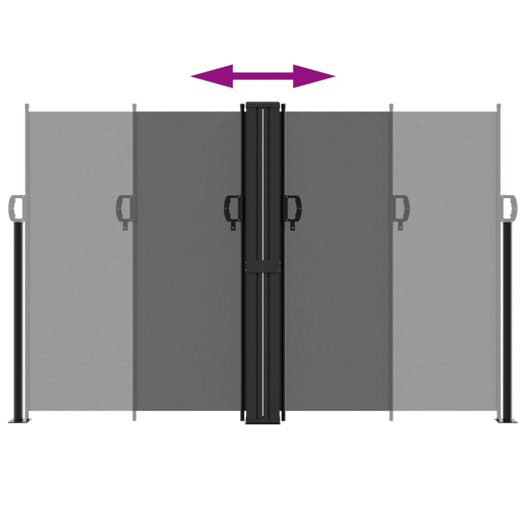vidaXL Retractable Side Awning Anthracite 160x1000 cm