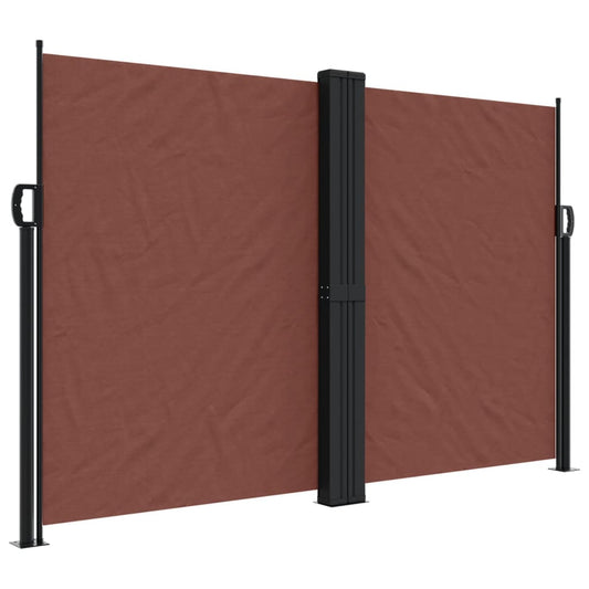 vidaXL Retractable Side Awning Brown 160x1000 cm