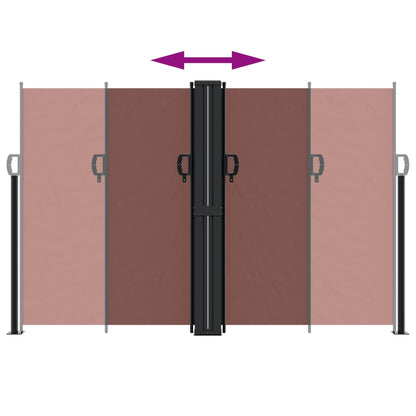 vidaXL Retractable Side Awning Brown 160x1000 cm