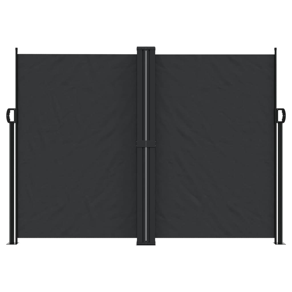 vidaXL Retractable Side Awning Black 180x1000 cm