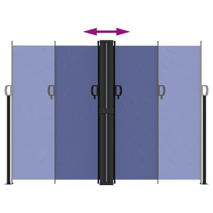 vidaXL Retractable Side Awning Blue 180x1000 cm