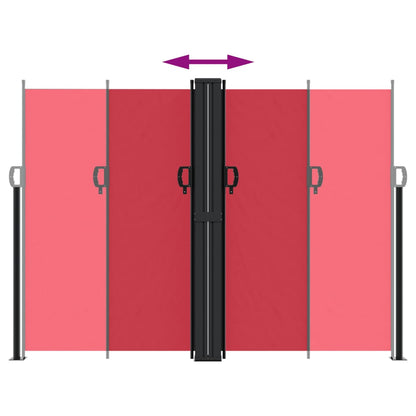 vidaXL Retractable Side Awning Red 180x1000 cm