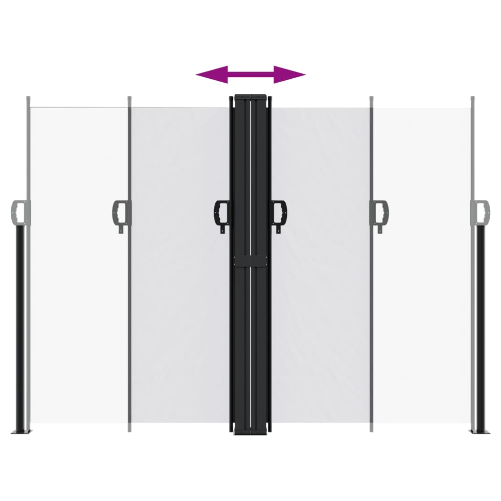 vidaXL Retractable Side Awning White 180x1000 cm