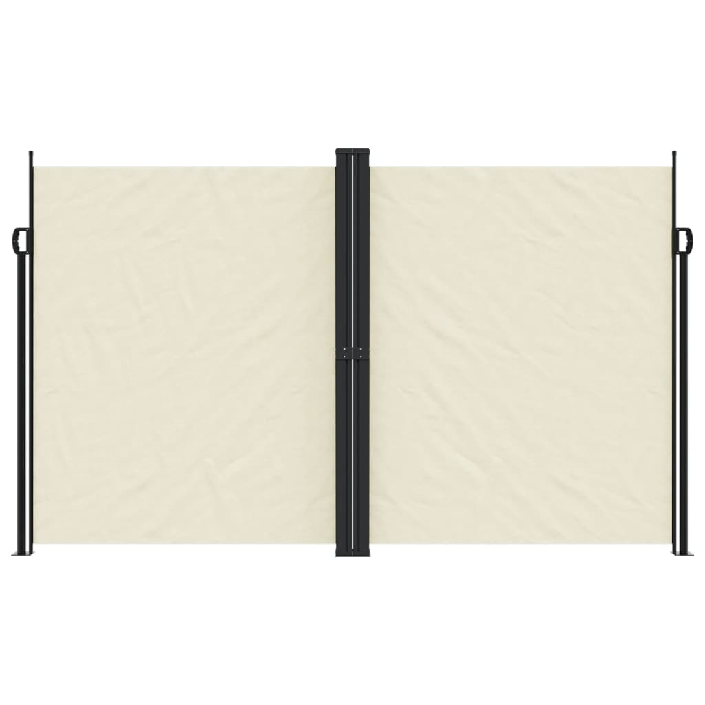 vidaXL Retractable Side Awning Cream 200x1000 cm