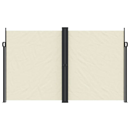 vidaXL Retractable Side Awning Cream 200x1000 cm