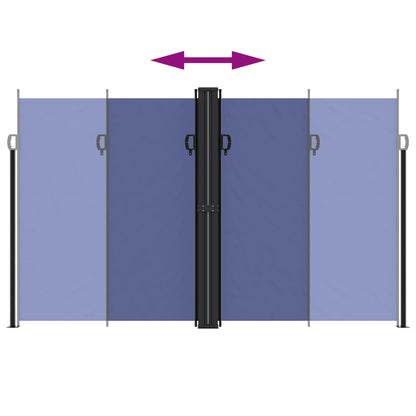 vidaXL Retractable Side Awning Blue 200x1000 cm