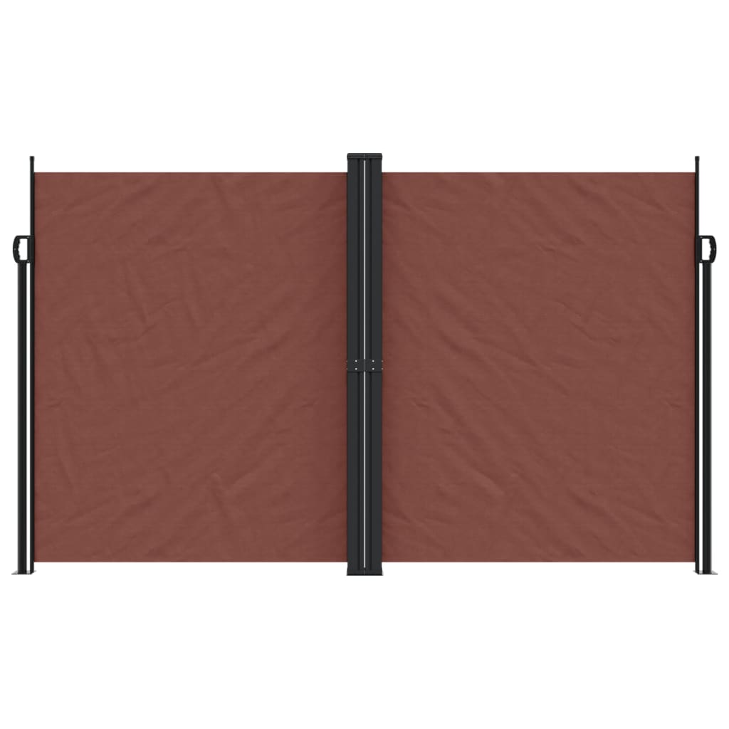 vidaXL Retractable Side Awning Brown 200x1000 cm