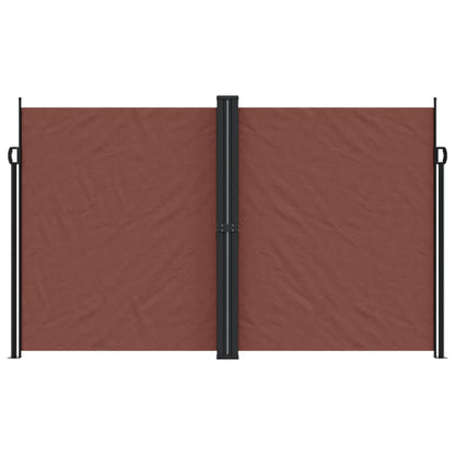 vidaXL Retractable Side Awning Brown 200x1000 cm