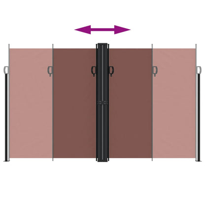 vidaXL Retractable Side Awning Brown 200x1000 cm