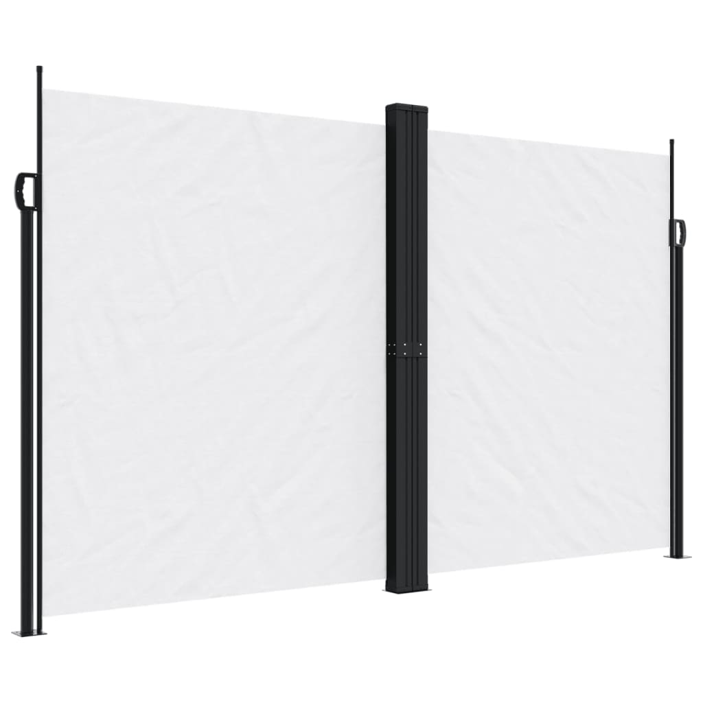 vidaXL Retractable Side Awning White 200x1000 cm