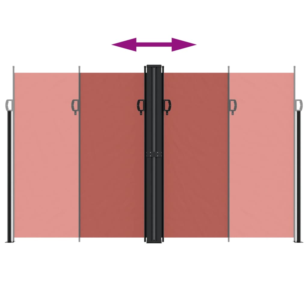 vidaXL Retractable Side Awning Terracotta 200x1000 cm