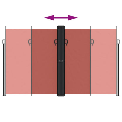 vidaXL Retractable Side Awning Terracotta 200x1000 cm