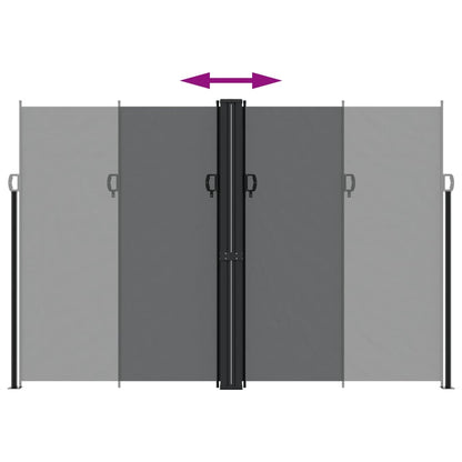 vidaXL Retractable Side Awning Black 220x1000 cm