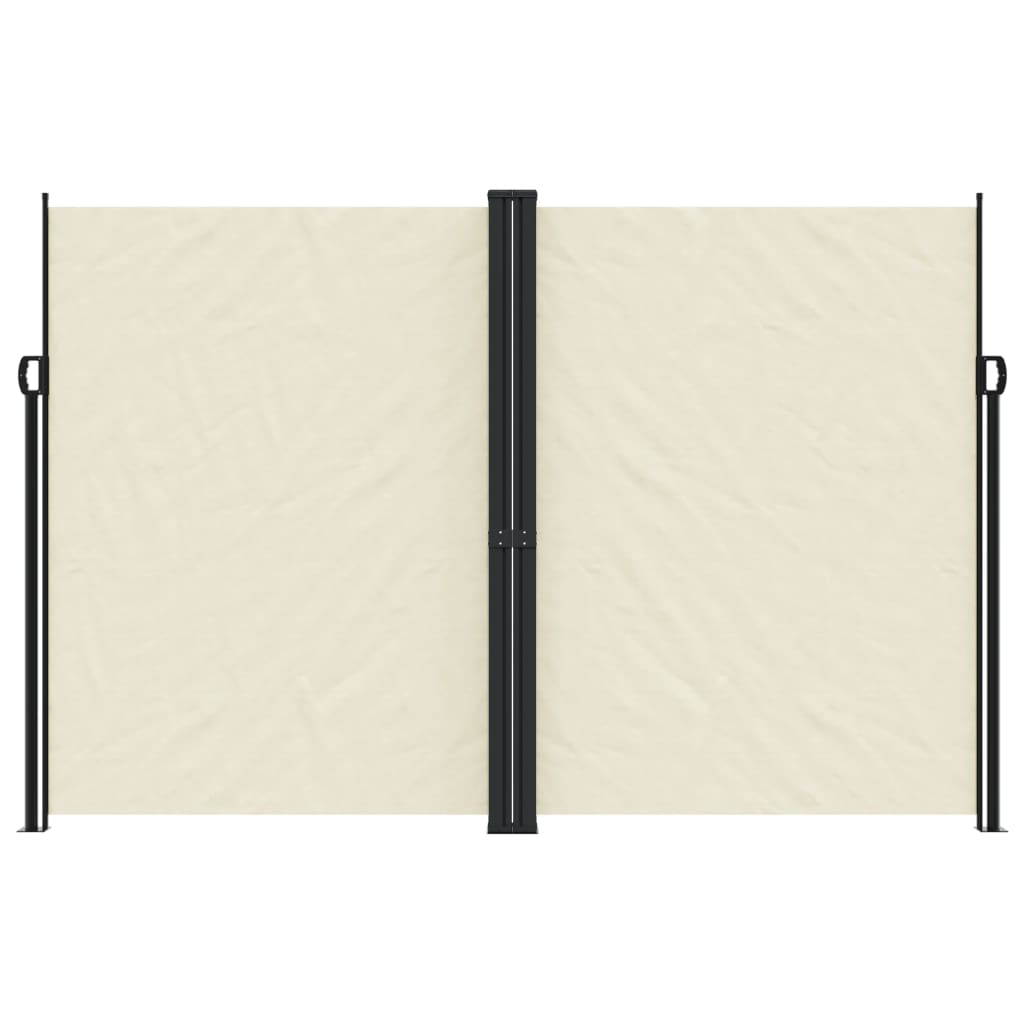 vidaXL Retractable Side Awning Cream 220x1000 cm