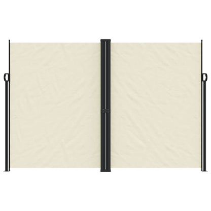 vidaXL Retractable Side Awning Cream 220x1000 cm