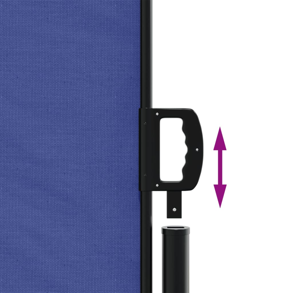 vidaXL Retractable Side Awning Blue 220x1000 cm